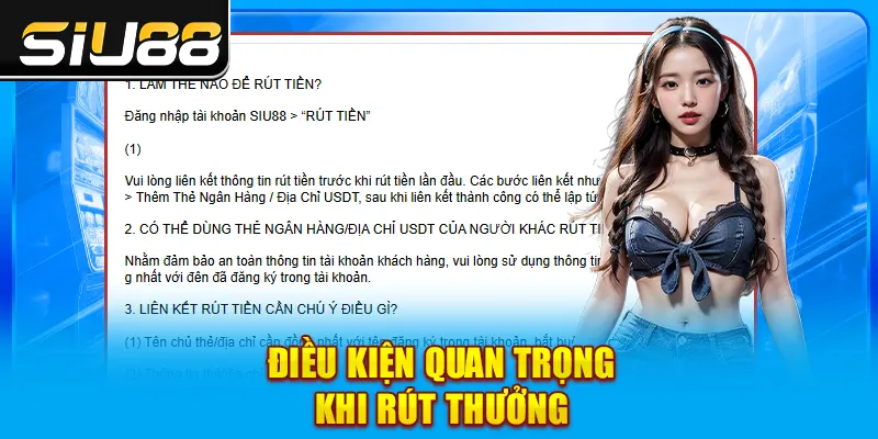 Điều kiện quan trọng khi rút tiền thắng Điều kiện quan trọng khi rút tiền thắng