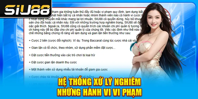 Hệ thống xử lý nghiêm những hành vi vi phạm Hệ thống xử lý nghiêm những hành vi vi phạm