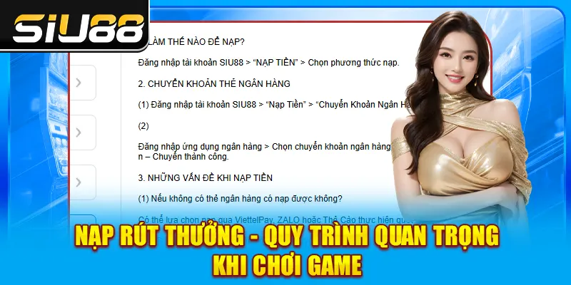 Nạp rút thưởng - quy trình quan trọng khi chơi game Nạp rút thưởng - quy trình quan trọng khi chơi game